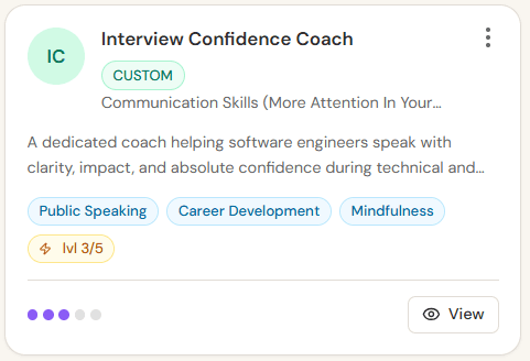 Personalized AI Coaches — Coach AI feature